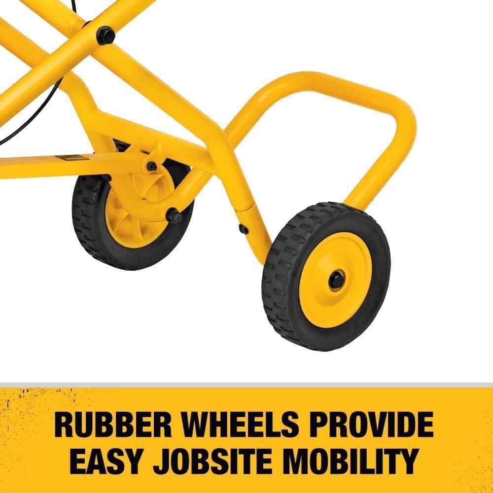 image:imageDEWALT Miter Saw Stand With Wheels 3212 in x 60 in Foldable Rollling Stand Adjustable Height Durable Steel 8 ft Material Support Universal Mounting Rails DWX726