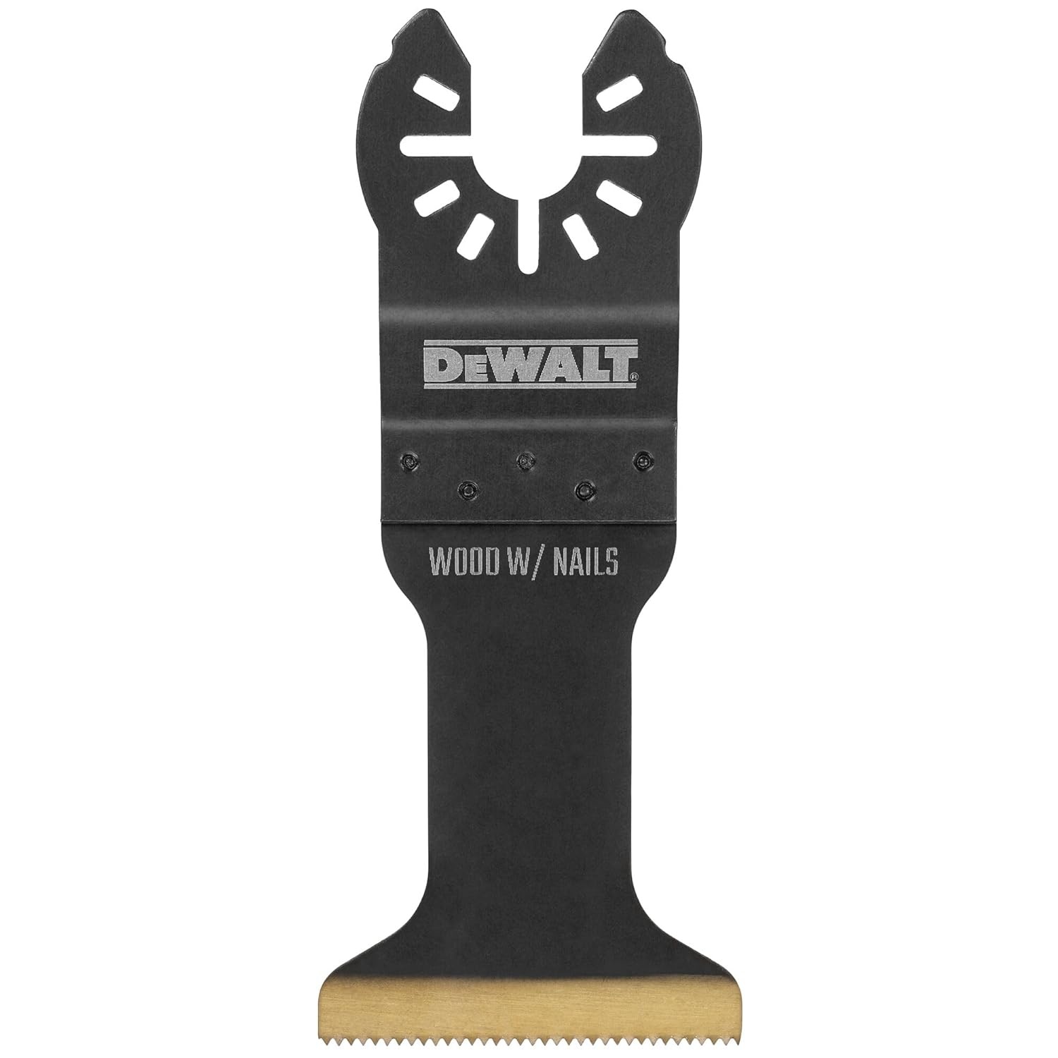 image:imageDEWALT Oscillating Tool Blade for Wood with Nails Wide Titanium Nitride Coated DWA4204 BlackOne Size
