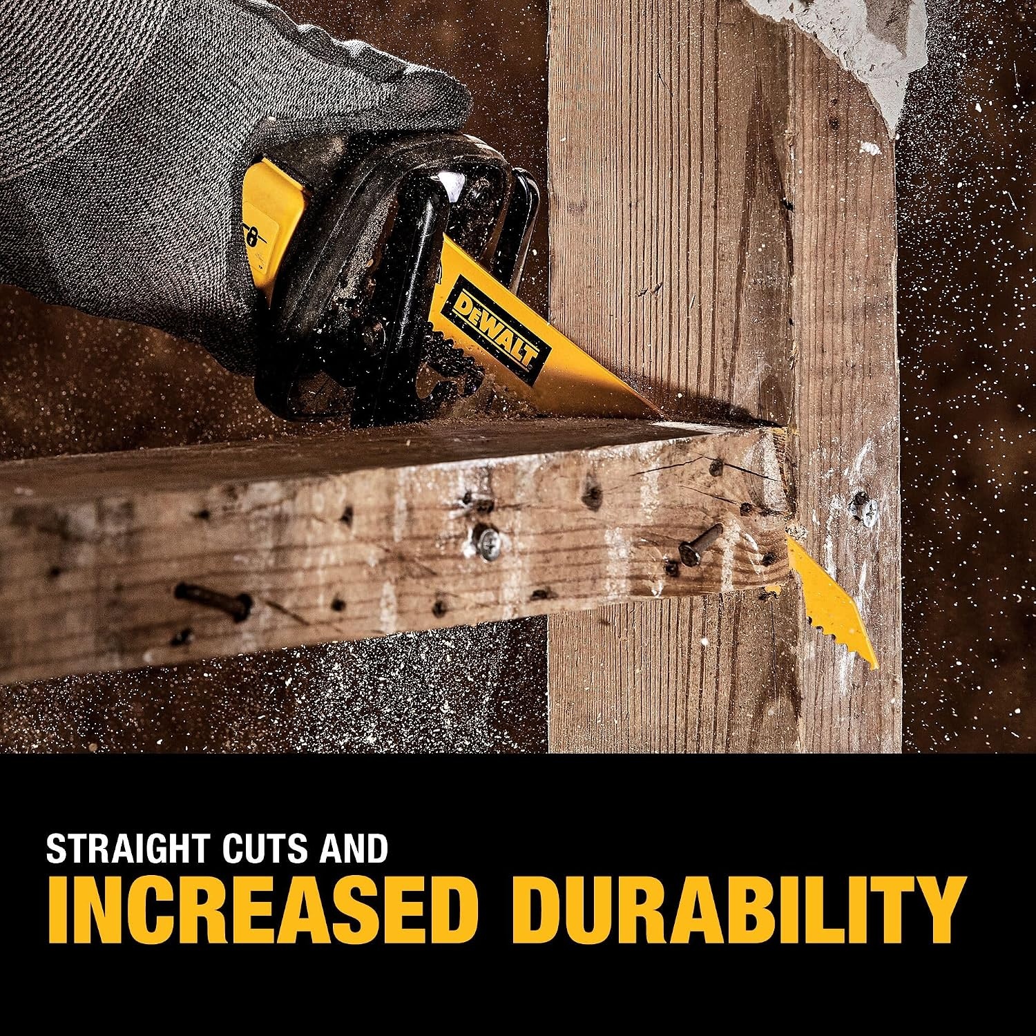 image:imageDEWALT Reciprocating Saw Blades Straight Back 12Inch 14 TPI 5Pack DW483812piece Set