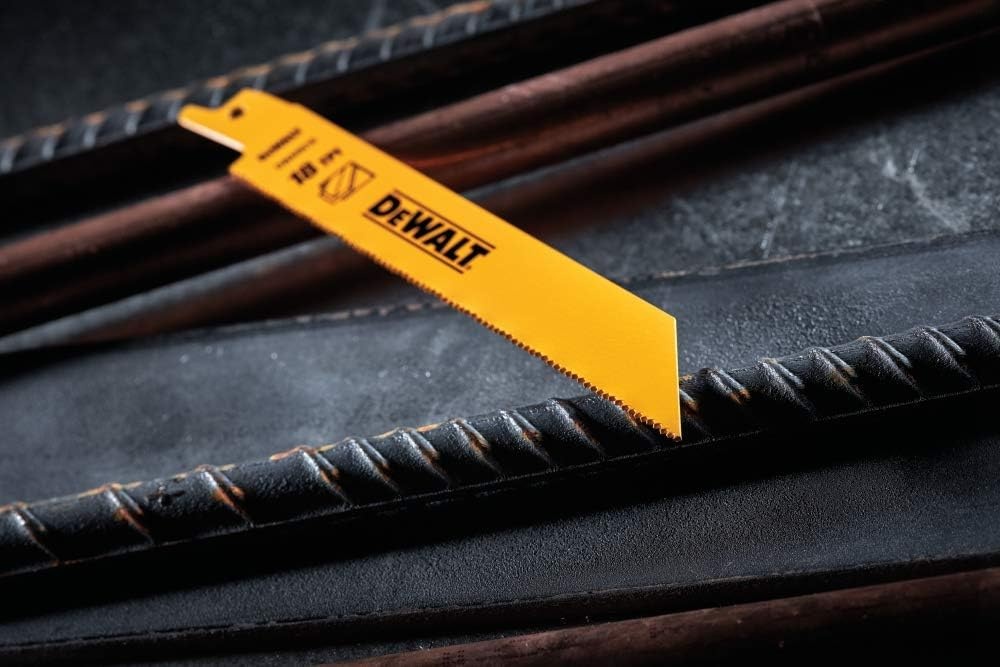 image:imageDeWALT DW4811B 6Inch 18TPI Straight Back BiMetal Reciprocating Saw Blade 100Pack20Pack