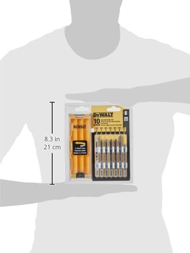 image:imageDewalt 10Piece Assorted UShank Jig Saw Blade Set with Case Silver DW3744C