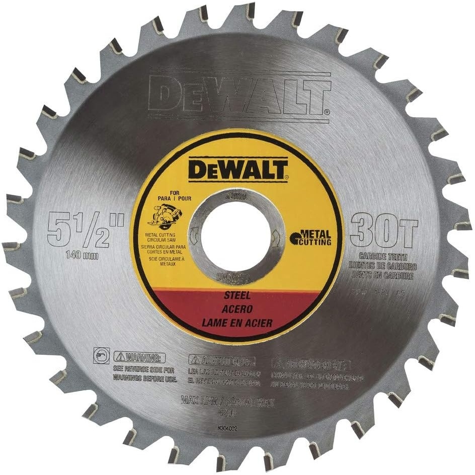 image:imageDEWALT Circular Saw Blade 5 12 Inch 30 Tooth Metal Cutting DWA7770