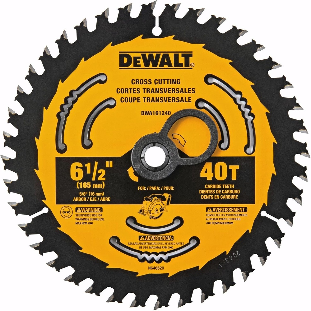image:imageDEWALT Circular Saw Blade 6 12 Inch 40 Tooth Framing DWA161240One Size