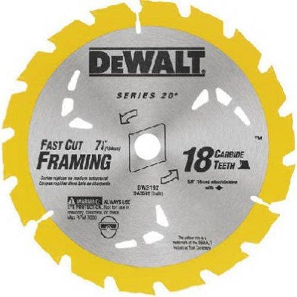 image:imageDEWALT Circular Saw Blade 7 14 Inch 18 Tooth Combination Wood Cutting DW3592B10