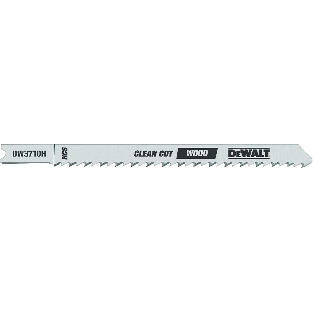 image:imageDEWALT DW3710H 4Inch 10 TPI Fine Smooth HCS UShank Woodcutting Jig Saw Blade 5Pack
