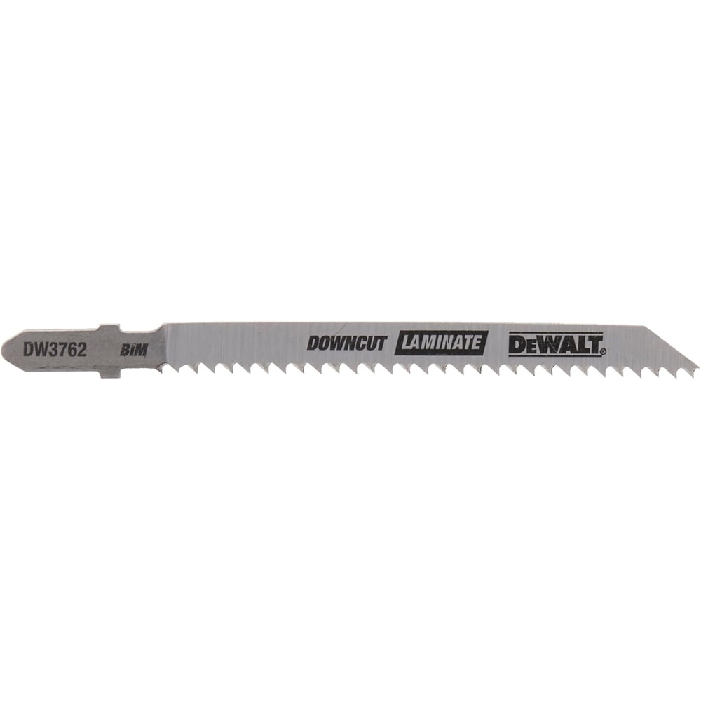 image:imageDEWALT DW3762H2 4Inch 10TPI Laminate Down Cutting HSC TShank Jig Saw Blade 2PackBiMetal