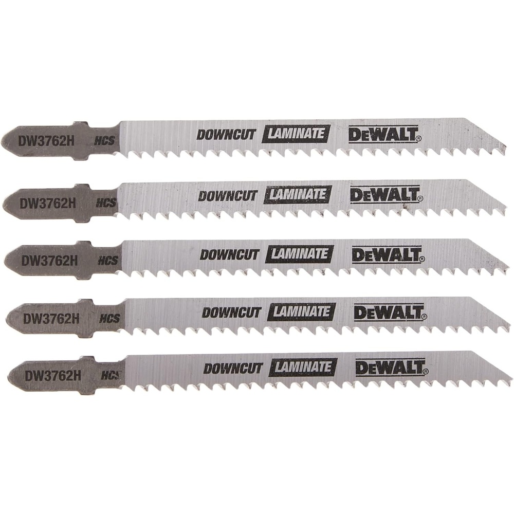image:imageDEWALT DW3762H2 4Inch 10TPI Laminate Down Cutting HSC TShank Jig Saw Blade 2PackSteel