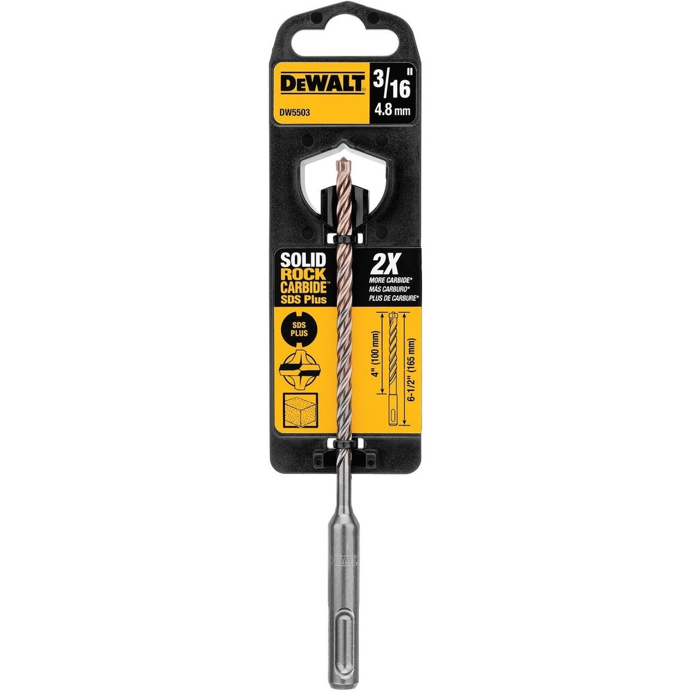 image:imageDEWALT DW5406 316Inch by 10Inch by 12Inch Rock Carbide SDS Plus Hammer Bit316 x 4 x 612 4 cutter