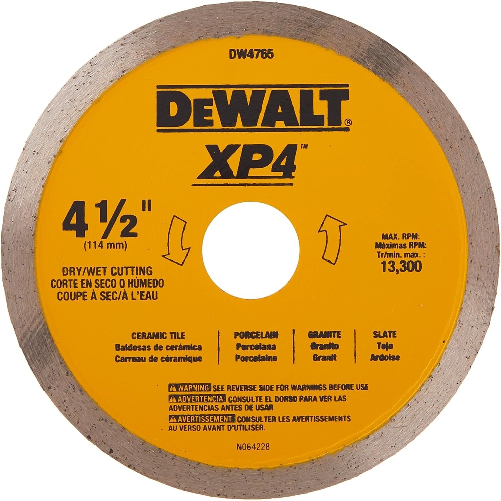 image:imageDEWALT Diamond Blade for Porcelain Tile WetDry 412Inch DW4765