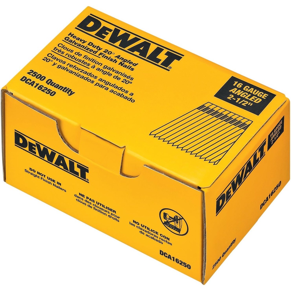 image:imageDEWALT Finish Nails 212Inch 16GA 20Degree 2000Pack DCA16250
