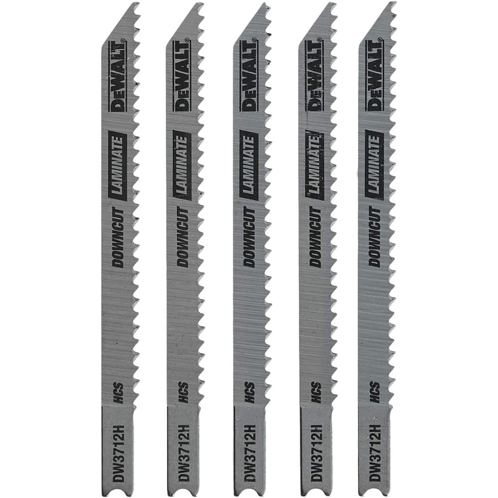image:imageDEWALT Jigsaw Blades Laminate Down Cutting UShank 4Inch 10TPI 5Pack DW3712H