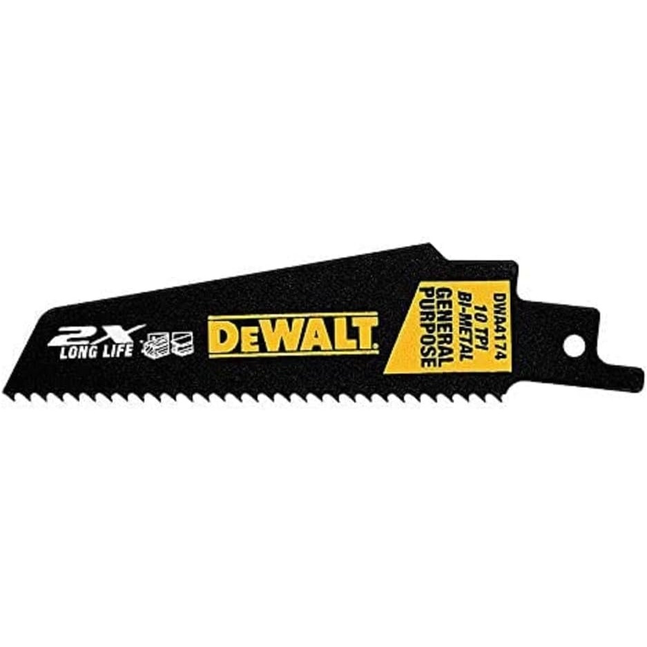 image:imageDEWALT Reciprocating Saw Blades Straight Back 12Inch 14 TPI 5Pack DW48386 2X 14 TPI 5pack