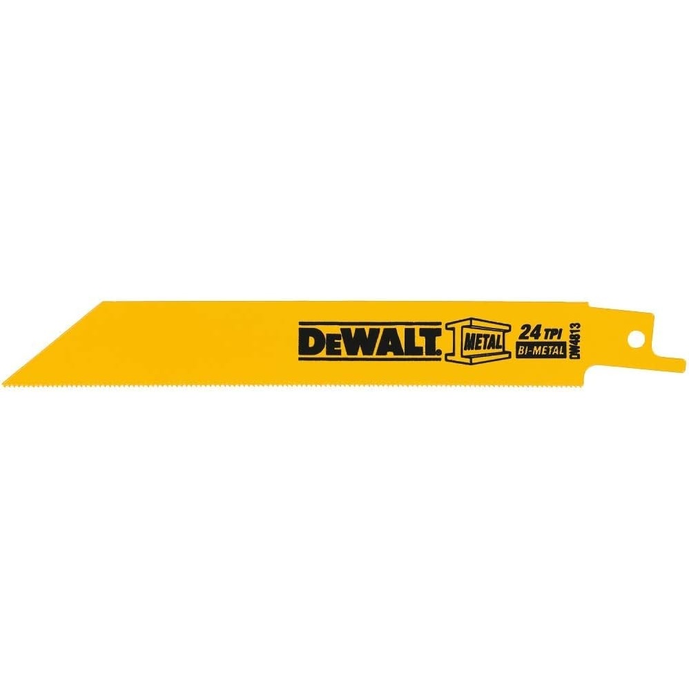 image:imageDEWALT Reciprocating Saw Blades Straight Back 6Inch 24 TPI 25Pack DW4813B25