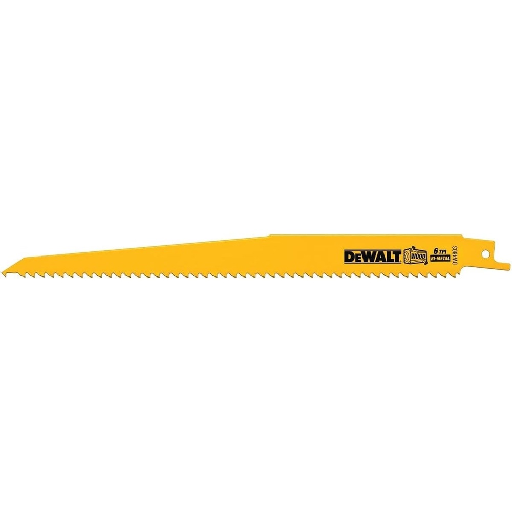 image:imageDEWALT Reciprocating Saw Blades Tapered Back BiMetal 9Inch 6TPI 5Pack DW48035pack
