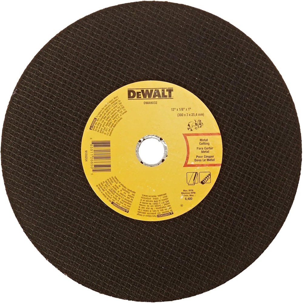 image:imageDeWalt DWA8032 Metal Port Saw CutOff Wheel 12Inch X 18Inch X 1InchOne Size Pack of 10