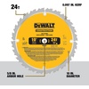DEWALT 10-Inch Miter / Table Saw Blade, ATB, Thin Kerf, Crosscutting, 5/8-Inch Arbor, 60-Tooth (DW3106)(24-Tooth)