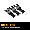 DEWALT 1-1/4 In, Titanium Oscillating Tool Blade For Wood with Nails, 3 Pack, (DWA4203-3)(One Size)