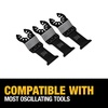 DEWALT 1-1/4 In, Titanium Oscillating Tool Blade For Wood with Nails, 3 Pack, (DWA4203-3)(One Size)