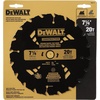 DEWALT 7-1/4″ Circular Saw Blade for Pressure Treated and Wet Lumber, ATB, Thin Kerf, 5/8″ and Arbor, 20-Tooth (DW3174) , Black