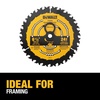 DEWALT Circular Saw Blade, 6 1/2 Inch, 24 Tooth, Framing (DWA161224)(Multi)