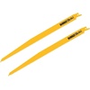 DEWALT DW4802-2 6-Inch 6 TPI Taper Back Bi-Metal Reciprocating Saw Blade (2-Pack) , Yellow(12 inch)