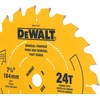 DEWALT Miter Saw Blade, Precision Trim, 7-1/4-Inch, 40-Tooth (DW7114PT)(24-Tooth)