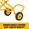 DEWALT Miter Saw Stand With Wheels, 32-1/2 in. x 60 in Foldable Rollling Stand, Adjustable Height, Durable Steel, 8 ft. Material Support, Universal Mounting Rails (DWX726)