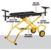 DEWALT Miter Saw Stand With Wheels, 32-1/2 in. x 60 in Foldable Rollling Stand, Adjustable Height, Durable Steel, 8 ft. Material Support, Universal Mounting Rails (DWX726)