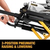 DEWALT Miter Saw Stand With Wheels, 32-1/2 in. x 60 in Foldable Rollling Stand, Adjustable Height, Durable Steel, 8 ft. Material Support, Universal Mounting Rails (DWX726)