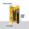 DEWALT Oscillating Tool Blade for Wood with Nails, Wide, Titanium Nitride Coated (DWA4204), Black(One Size)