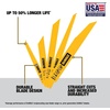 DEWALT Reciprocating Saw Blades, Straight Back, 12-Inch, 14 TPI, 5-Pack (DW4838)(12-piece Set)