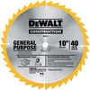 DEWALT 10-Inch Miter / Table Saw Blade, ATB, Thin Kerf, Crosscutting, 5/8-Inch Arbor, 60-Tooth (DW3106)(40-Tooth)