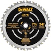 DEWALT Circular Saw Blade, 7 1/4 Inch, 24 Tooth, Wood Cutting (DWA31724D)
