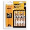 Dewalt 10-Piece Assorted U-Shank Jig Saw Blade Set with Case, Silver (DW3744C)
