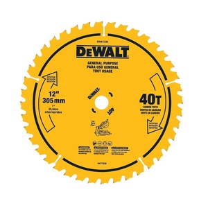 DEWALT 12 in. 40T General Purpose Saw Blade (DWA11240)(One Size)