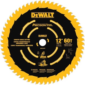 DEWALT 12 in. 60T Finish Saw Blade (DWA11260)(Pack of 1)
