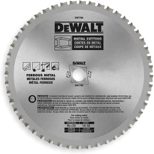 DEWALT Circular Saw Blade, 6 1/2 Inch, 48 Tooth, Ferrous Metal Cutting (DWA7762)(7-1/4-Inch)