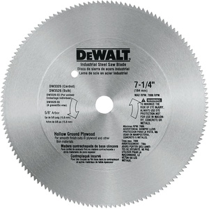 DEWALT Circular Saw Blade, 7 1/4 Inch, 140 Tooth, Wood Cutting (DW3326)(One Size)