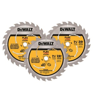 DEWALT Circular Saw Blade, 7 1/4 Inch, 24 Tooth, Framing, 3 Pack (DWAFV37243), Silver