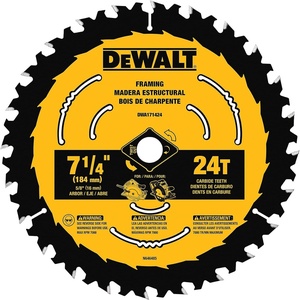 DEWALT Circular Saw Blade, 7 1/4 Inch, 24 Tooth, Wood Cutting (DWA171424B10), 10 Count (Pack of 1)(New)