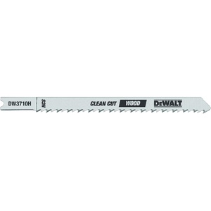 DEWALT DW3710H 4-Inch 10 TPI Fine Smooth HCS U-Shank Woodcutting Jig Saw Blade (5-Pack)