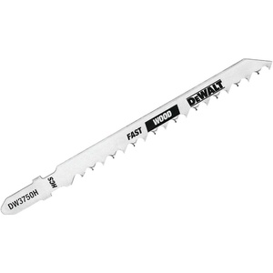 DEWALT DW3750H 4-Inch 6 TPI Fast Wood Cut HCS T-Shank Jig Saw Blade (5-Pack),Silver