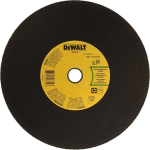 DEWALT DWA8036 Concrete/Masonry Port Cutoff Wheel, 12-Inch x 1/8-Inch x 1-Inch, Aluminum Oxide, Coarse Grit, Reinforced, Multi, For Angle Grinder