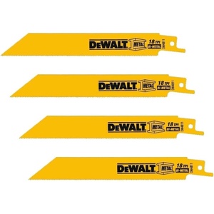 DeWALT DW4811B 6-Inch 18-TPI Straight Back Bi-Metal Reciprocating Saw Blade, 100-Pack(20-Pack)