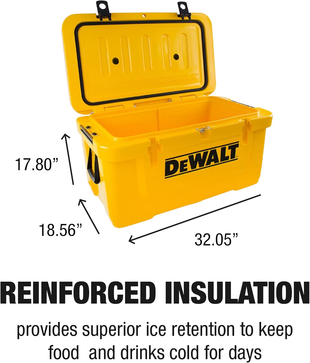 image:imageDEWALT 65 Qt Hard Sided Thick Wall Insulated Portable Ice ChestCoolerSolid