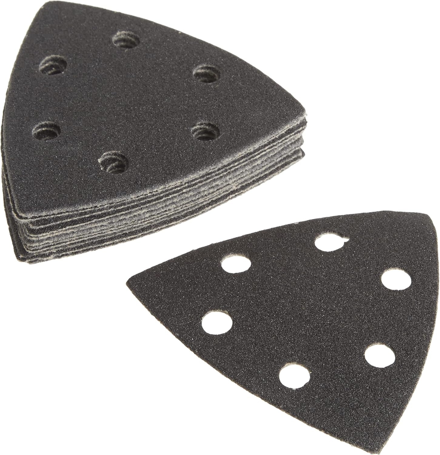 image:imageDEWALT DWASPTRI12 Hook and Loop Triangle 120 Grit Sandpaper 12Pack Black120G 12Pack
