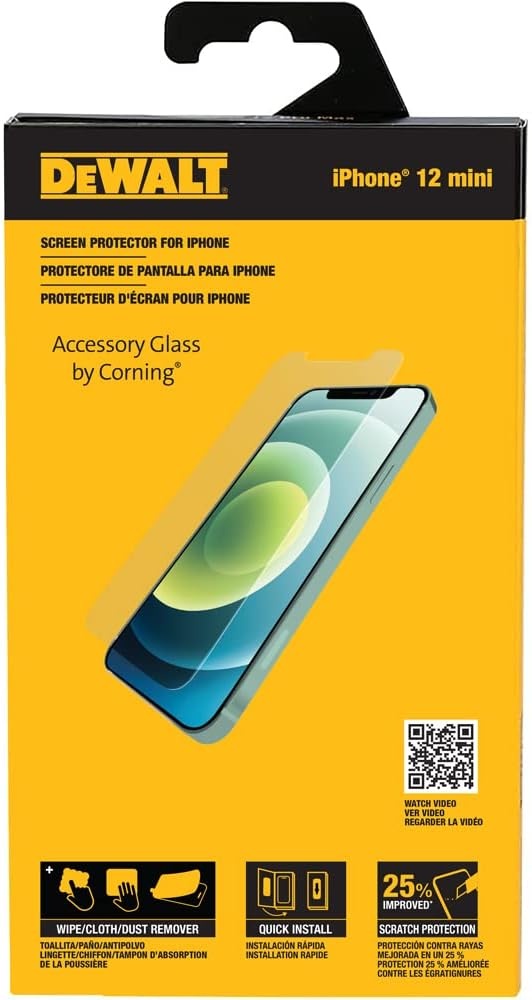 image:imageDEWALT Glass Screen Protector for iPhone 12iPhone 12 Pro Apple Compatible Tempered Glass Screen Protector Screen Protection for iPhone 1212 ProiPhone mini