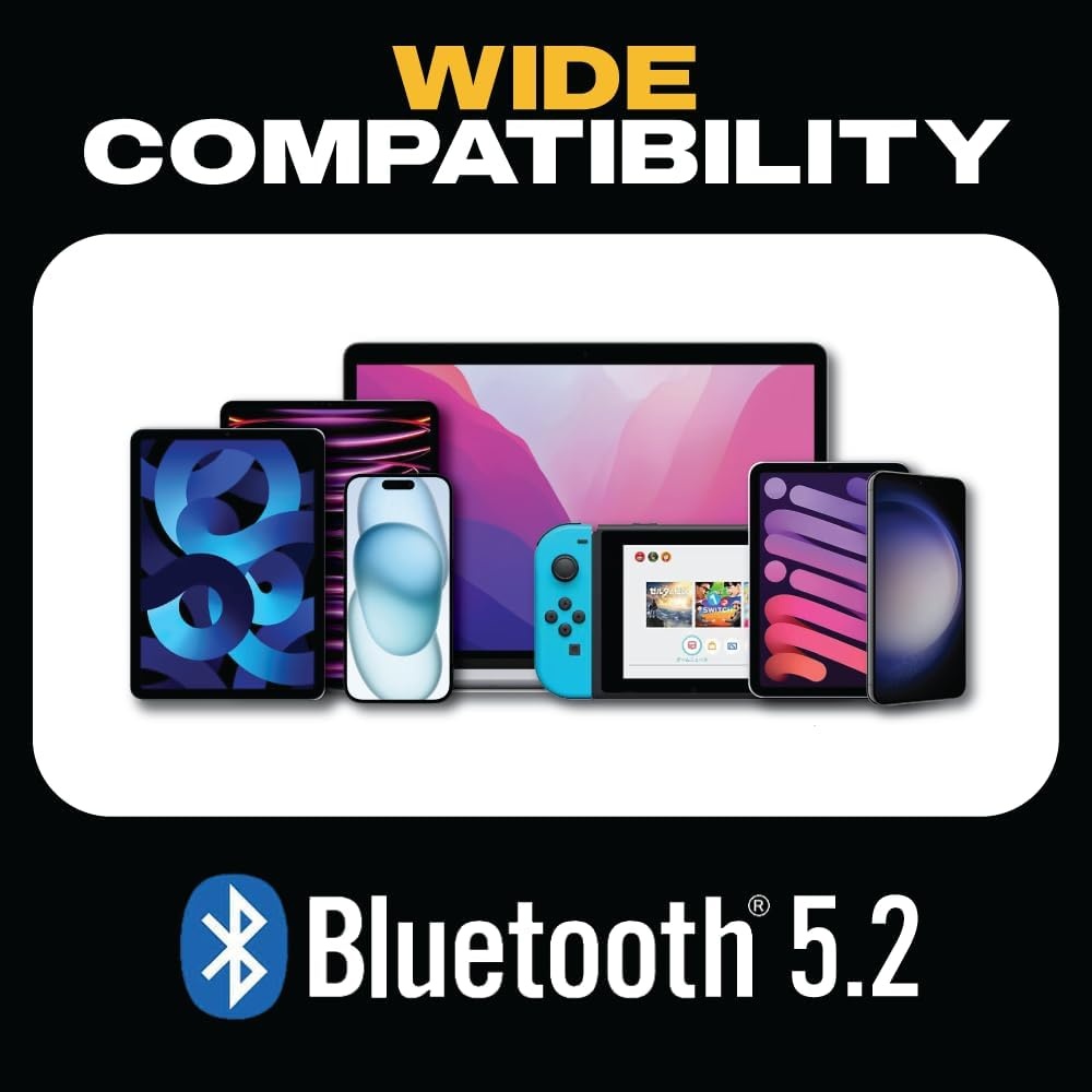 image:imageDEWALT Heavy Duty Neckband Bluetooth Earbuds Wireless Bluetooth 52 Headphones wMicrophone Lightweight Comfort IP56 Waterproof Deep Bass Strong Beat 20H Playtime Jobsite BehindNeck EarphonesBlack