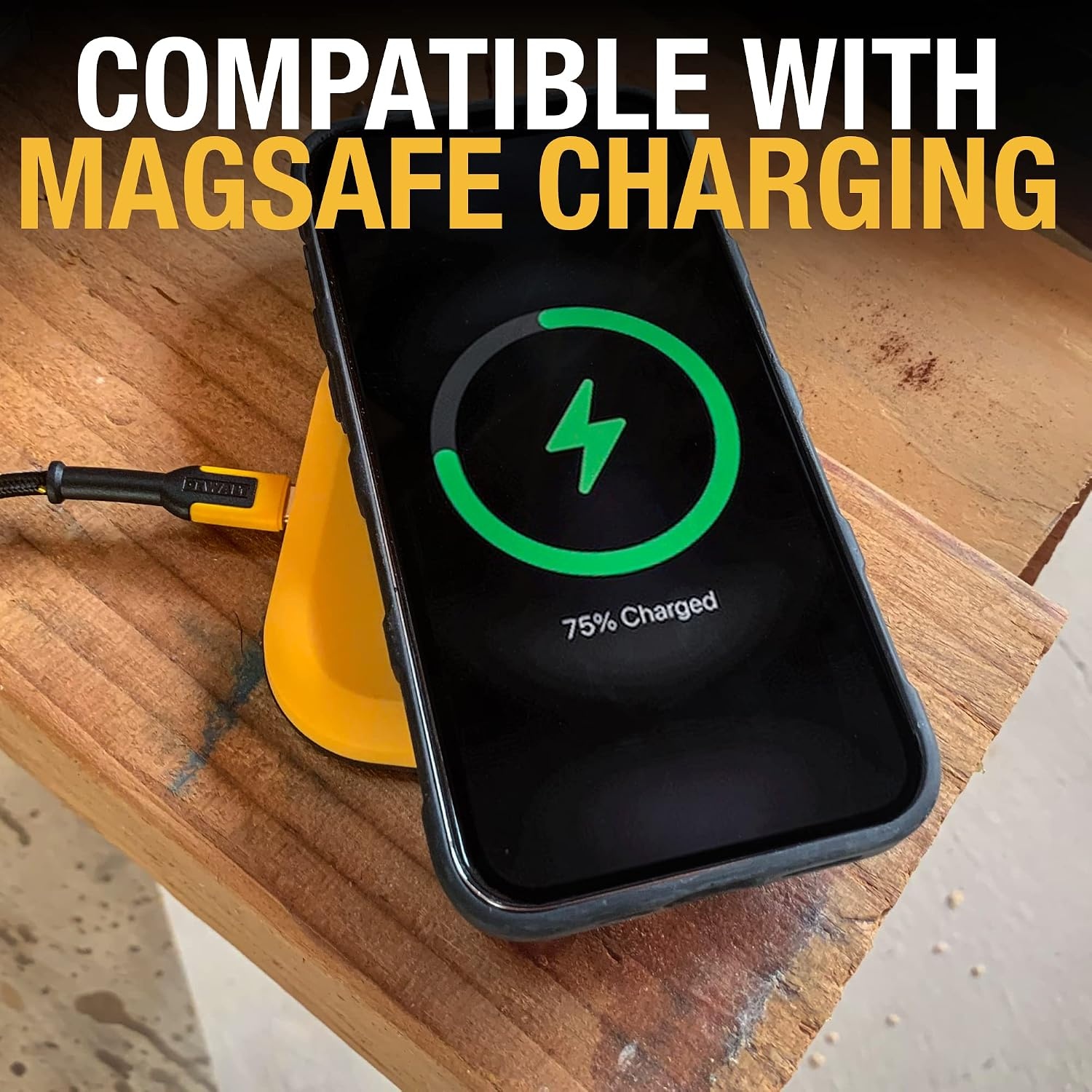 image:imageDEWALT Heavy Duty Phone CaseScreen Protector Kit Magnetic Case for iPhone 13 Pro Max Tempered Glass Screen Protector Included MagSafe Compatible Protective Impact amp Scratch Resistant BlackiPhone 13 Pro