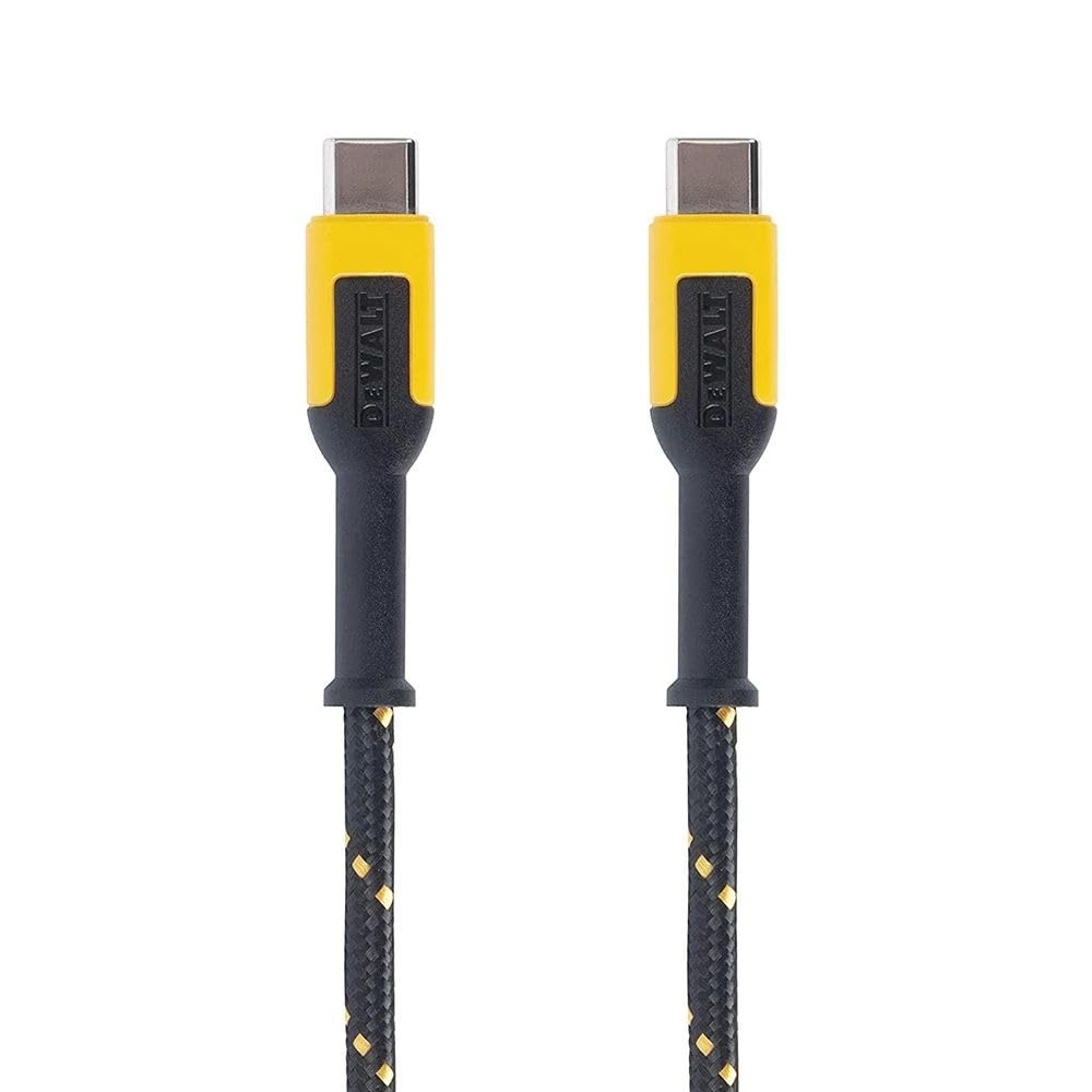 image:imageDEWALT Heavy Duty USB C Cable Jobsite 60 Watt USB C Cable High Speed TypeC to TypeC Fast Charge PD USBC Fast Charging Cord for iPhone 1615 Plus Pro Max MacBook iPad Samsung Galaxy 6 ftYellowBlack